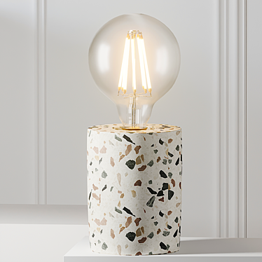 Elegant Terrazzo Table Lamp 3D model image 1 