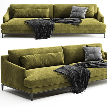 Poliform Bellport Sofa: Modern Elegance in Millimeters 3D model image 1 