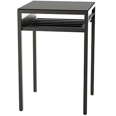 IKEA NYBODA Side Table: Black/White 3D model image 1 