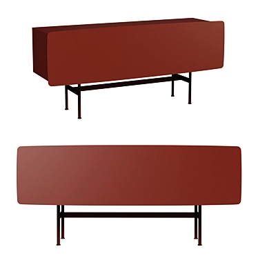 Yee Storage Bench - 156x42 cm 3D model image 1 