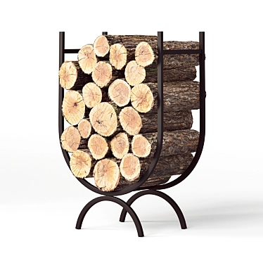 Extra-Large Iron Log Organizer 3D model image 1 