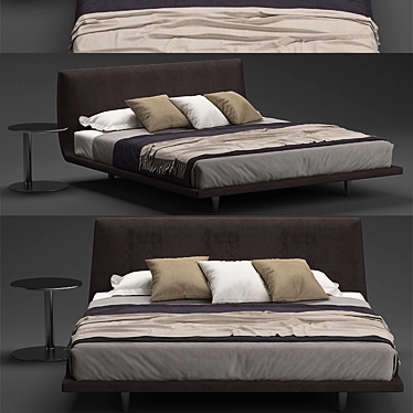 Tuliss Letto Bed: Elegant, Versatile, and Comfortable 3D model image 1 