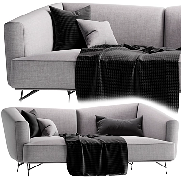 Italian Comfort: Ditre Lennox Sofa 3D model image 1 