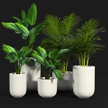 Elegant Seminyak Grey Planter: Stylish, Versatile, and High-Quality 3D model image 1 