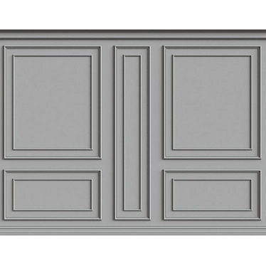 Elegant Wall Moulding Solution 3D model image 1 