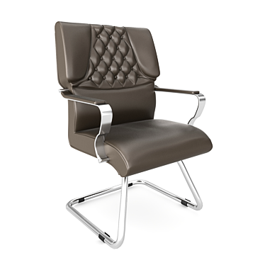 Modern Hittite Chair with Sleek Metal Legs 3D model image 1 