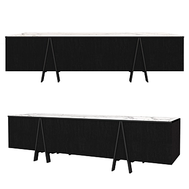 Minimalist Easel Sideboard: Minotti 2019 3D model image 1 