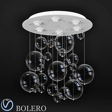 Elegant Bubble Ceiling Lamp - Bolero 3D model image 1 