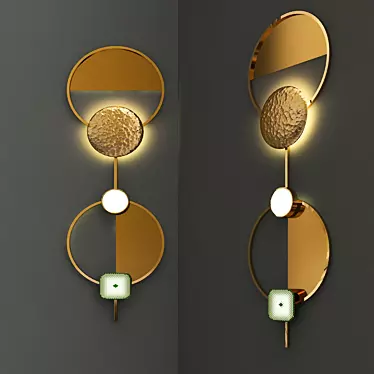 ANZAZO RUBINAS C - Vintage Brass 3-Light Pendant 3D model image 1 