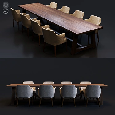 2-Piece Modern Table Set 3D model image 1 