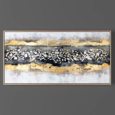 Metal Framed UV Textured Painting 3D model image 1 