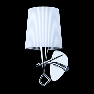 Elegant MARA Wall Lamp: Energy-Saving, Chrome Finish 3D model image 1 