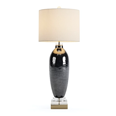 Elegant Smoky Blue Table Lamp 3D model image 1 