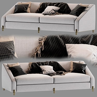 Elegant Candice Sofa - Luxurious and Comfortable 3D model image 1 