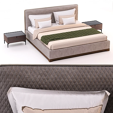 Modern Bali Alivar Bed Collection 3D model image 1 