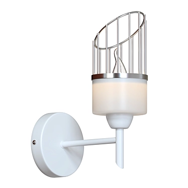 Modern Metal and Glass Wall Lamp 3D model image 1 