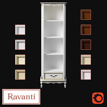 Ravanti Bookcase #2 - Elegant and Functional 3D model image 1 