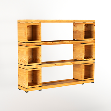 Pixel Office Shelving | Stylish and Functional 3D model image 1 