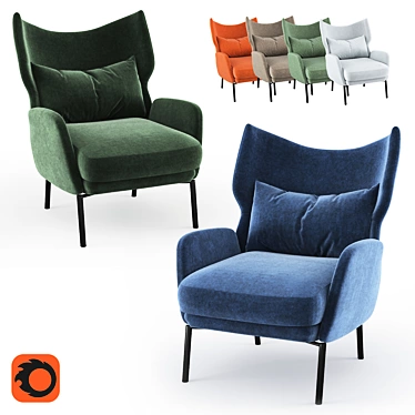 Cozy Alex Armchair: Stylish Comfort for Any Space 3D model image 1 