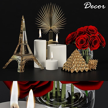 Elegant Interior Decor Set 3D model image 1 