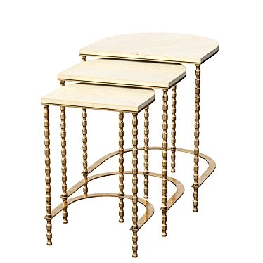 Sleek Alba Nesting Tables 3D model image 1 