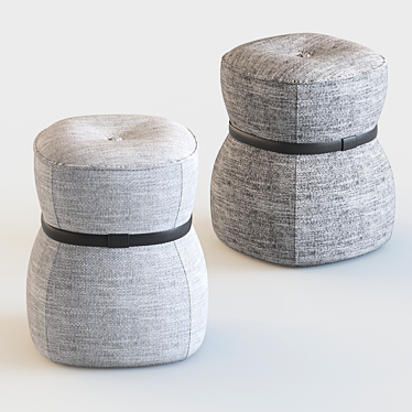 Elegant Lepli Stool by Poltrona Frau 3D model image 1 