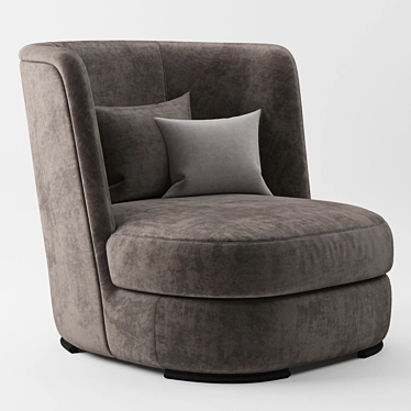 Elegant Gabbo Armchair: Perfect Blend of Style and Comfort 3D model image 1 