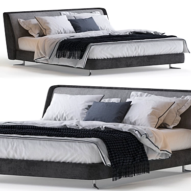 Sophisticated Minotti Spencer Bed 3D model image 1 
