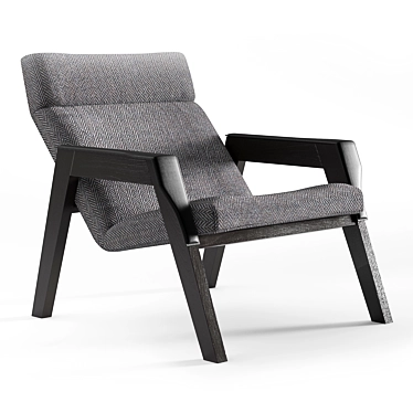 Vintage-inspired Minimal Armchair: Meroni & Colzani DORA 3D model image 1 