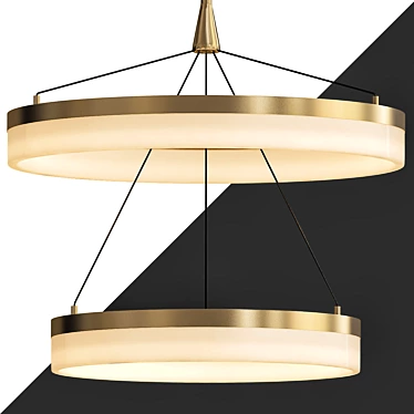 Keplar Gold Pendant - Elegant Lighting 3D model image 1 