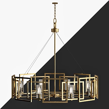 Elegant Marco 8-Light Chandelier 3D model image 1 