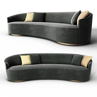 Elegant Moon Sofa by Giulio Marelli 3D model image 1 