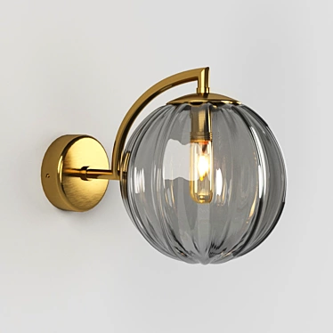 Modern Brass Pendant Light 3D model image 1 