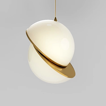 Modern Brass Pendant Light - Shift 3D model image 1 