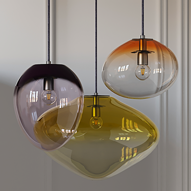 Exquisite Handmade Pendant Lamps: ELOA CENTAURE, IZAR, ASTREA 3D model image 1 