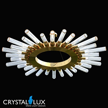 Elegant Gold Fair Pendant 3D model image 1 