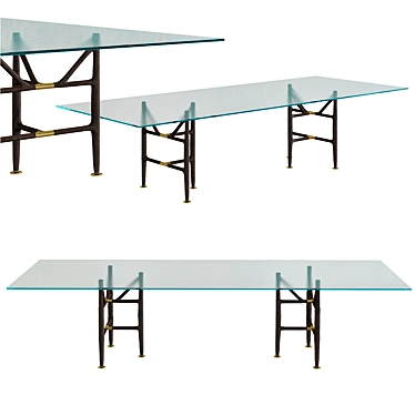 Elegant Rectangular Porada Table 3D model image 1 