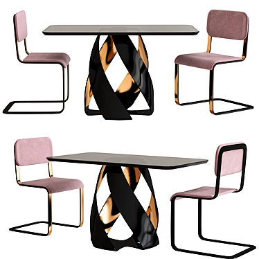 Elegant Bon Bon Table 3D model image 1 