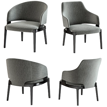 Modern Italian Design: Potocco Velis Chair 3D model image 1 