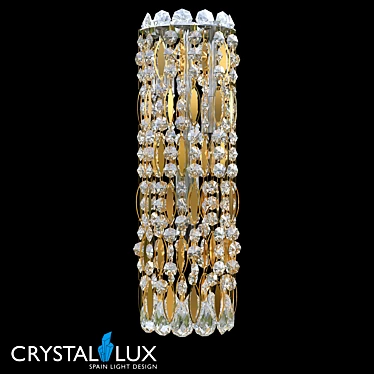 Crystal Lux Lirica SP3 Chrome Pendant 3D model image 1 
