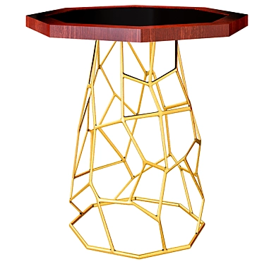 Elegant Gaudi Side Table 3D model image 1 