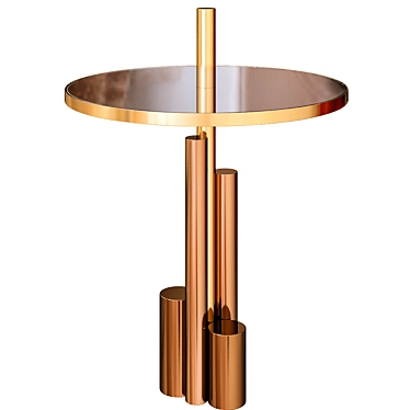 Glam Gold DUBAI Side Table 3D model image 1 