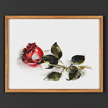 Wooden Framed Picture 3D model image 1 