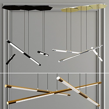 Sleek Link Linear Suspension 3D model image 1 