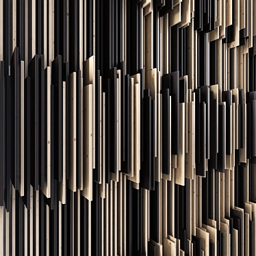 Parametric Wood Panel "Strokes 3D model image 1 