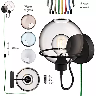 Modern Sconce Lighting Fixture 3D model image 1 