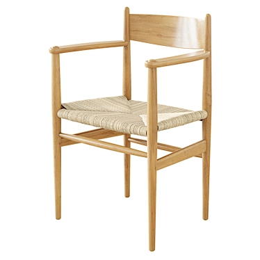 Modern CH37 Chair: Danish Design Excellence 3D model image 1 