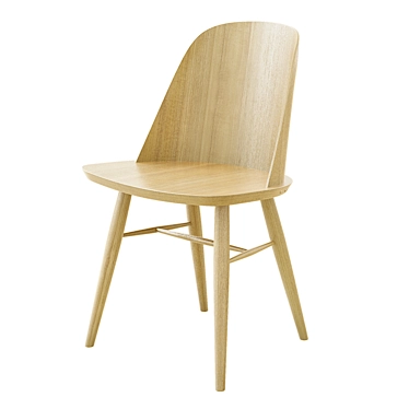 Sleek Synnes Chair: Danish Design Elegance 3D model image 1 