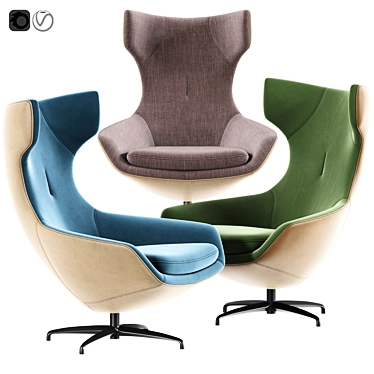 Modern Swivel Armchair 03 3D model image 1 