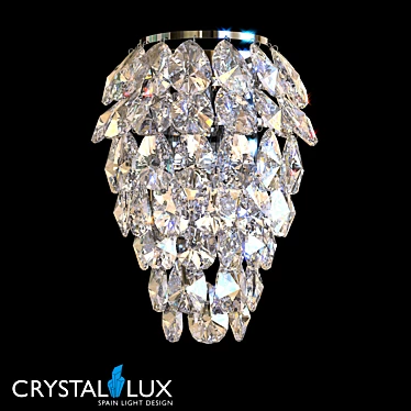 Crystal Lux CHARME AP2+2 LED Chrome/Transparent Chandelier 3D model image 1 